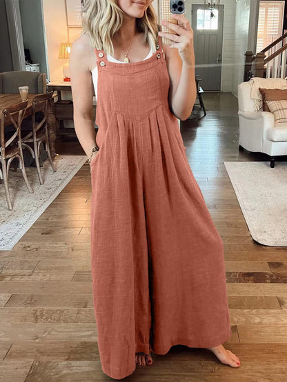 💖Summer Sale💖-Plus Size Leisure Wide-Leg Jumpsuit