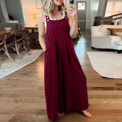 💖Summer Sale💖-Plus Size Leisure Wide-Leg Jumpsuit