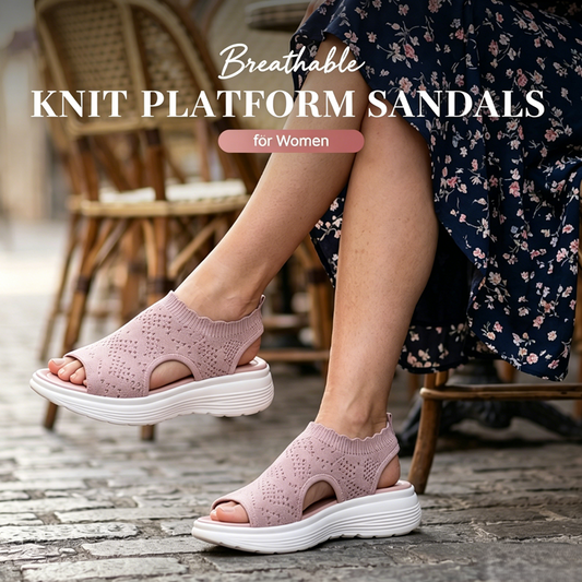 🏝️👡Women's Breathable Knit Platform Sandals🎁