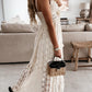 V-Neck Lace-Up Strappy Dress