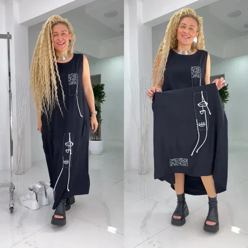 💥Limit Time 40% OFF💃Casual Sleeveless Maxi Dress for Plus Size Women