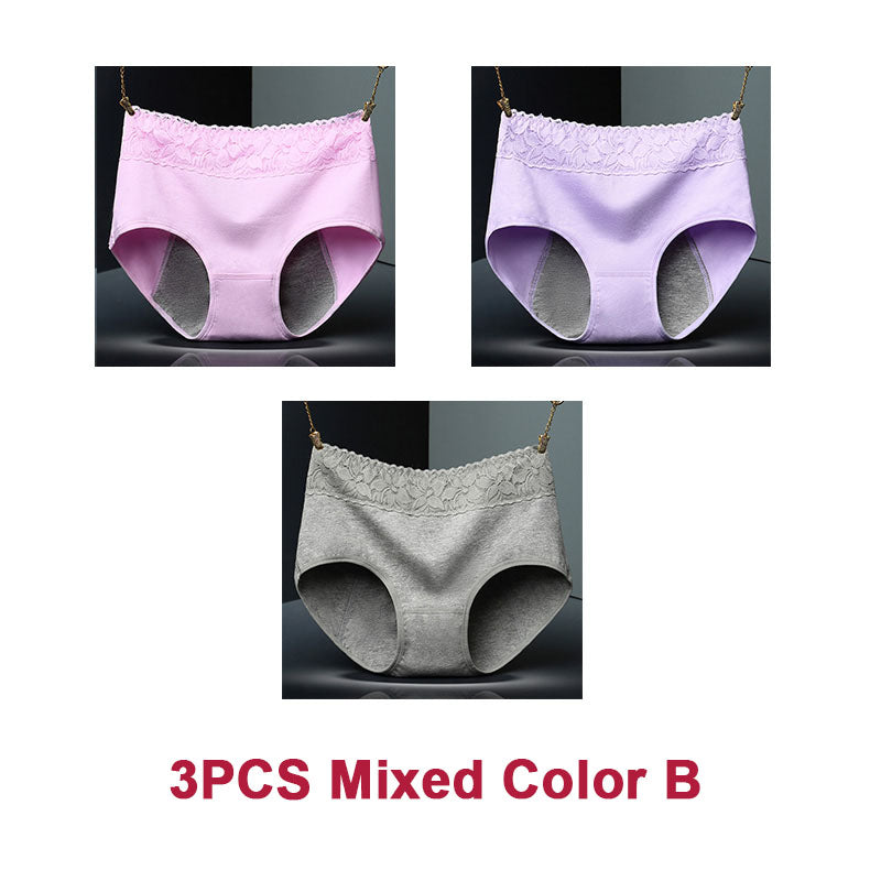 Women's Super Soft Cotton Mid-waist Leak-proof Period Panties