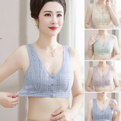 🌸Up to 40% OFF🔥Women’s Wireless Support Front Closure Cotton Bra with Plus Size