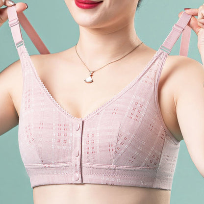 🌸Up to 40% OFF🔥Women’s Wireless Support Front Closure Cotton Bra with Plus Size