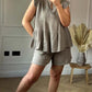🌸Up to 40% OFF🔥Women's Cheesecloth Ruffle Shorts & Top Set