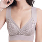 🌸Up to 40% OFF🔥 Comfort Extra Elastic Crossed Wireless Support Lace Bra for Plus Size