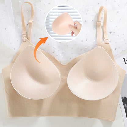 🔥 Seamless breathable bra with removable pads