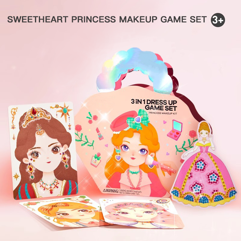 🔥Last Day Promotion 50% OFF💅Fantasy 3-in-1 Princess Dress Up & Make Up Game Set💝