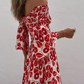 💕50% OFF💃Floral Open Shoulder Flared Sleeves Long Dress