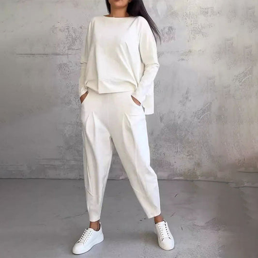 🌸Up to 40% OFF🔥Fashion, Casual ✨Long sleeve round neck and pants 2-piece set