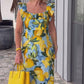 🌸Up to 40% OFF🍋Plus Size Lemon Print Tunic Dress