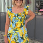 🌸Up to 40% OFF🍋Plus Size Lemon Print Tunic Dress