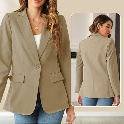 🔥HOT SALE 50% OFF🎁Elegant Soft Solid Color Lapel Buttons Jacket