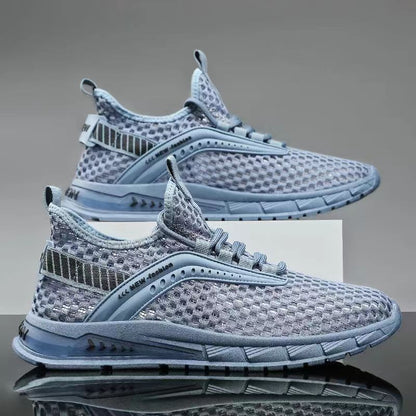 Tennis shoes men's shoes summer new hollow mesh running shoes fashion versatile casual shoes low-top breathable sports shoes