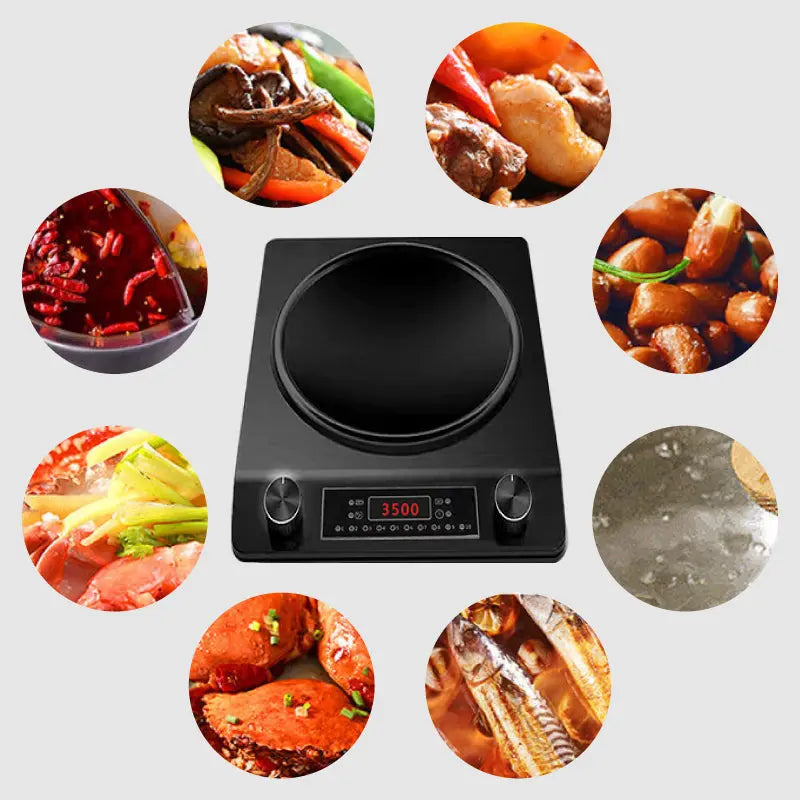 💎Factory Last Day Sale🔥3500-watt induction cooktop with concave design