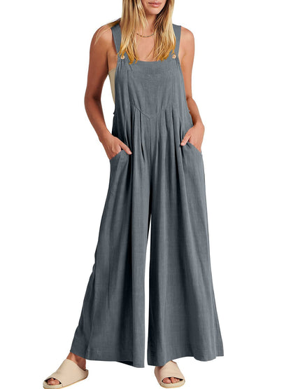 🥰 Plus Size Wide Leg Overalls Jumpsuit