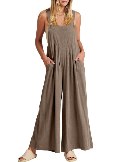 🥰 Plus Size Wide Leg Overalls Jumpsuit