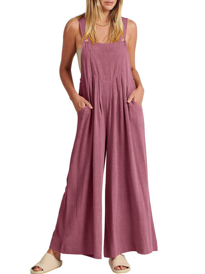 🥰 Plus Size Wide Leg Overalls Jumpsuit