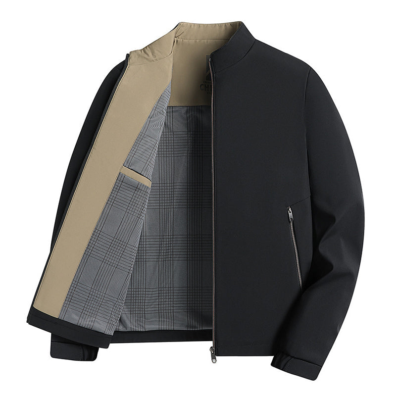 🧥 60% OFF HOT SALE! ✨ Men's Standing Collar Zipper Jacket - Modern Casual Design with Lightweight Warmth for Everyday Style ⚡🛒