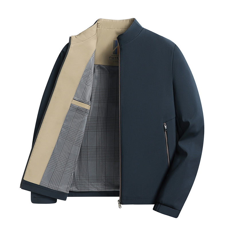 🧥 60% OFF HOT SALE! ✨ Men's Standing Collar Zipper Jacket - Modern Casual Design with Lightweight Warmth for Everyday Style ⚡🛒