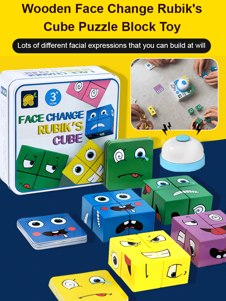 🎭 50% OFF HOT SALE! ✨ 5D Puzzle Educational Faces Changing Game - Interactive Family Activity with Rotating Expressions for Creative Learning 👨‍👩‍👧‍👦🔁