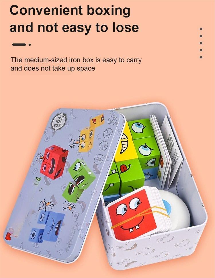 🎭 50% OFF HOT SALE! ✨ 5D Puzzle Educational Faces Changing Game - Interactive Family Activity with Rotating Expressions for Creative Learning 👨‍👩‍👧‍👦🔁