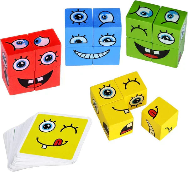 🎭 50% OFF HOT SALE! ✨ 5D Puzzle Educational Faces Changing Game - Interactive Family Activity with Rotating Expressions for Creative Learning 👨‍👩‍👧‍👦🔁