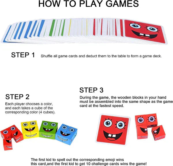 🎭 50% OFF HOT SALE! ✨ 5D Puzzle Educational Faces Changing Game - Interactive Family Activity with Rotating Expressions for Creative Learning 👨‍👩‍👧‍👦🔁