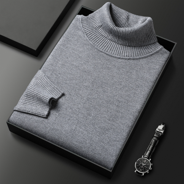 🔥HOT SALE-50% OFF ✨Men's Solid Color Premium Turtleneck Sweater