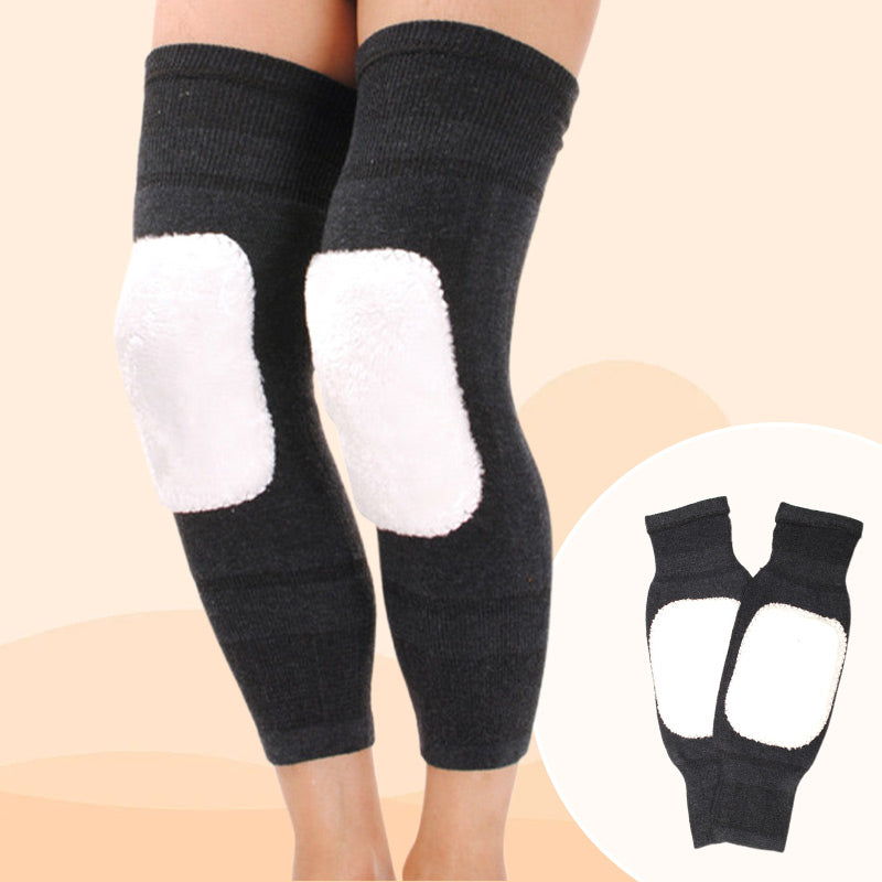 🔥 BUY 2 GET 1! ❄️ UNIVERSAL KNEE PADS - Thickened Faux Fur & Cold Protection, Flexible Fit for Outdoor Work and Winter Sports, Comfortable Wear 🌨️👷