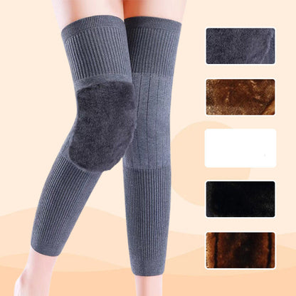 🔥 BUY 2 GET 1! ❄️ UNIVERSAL KNEE PADS - Thickened Faux Fur & Cold Protection, Flexible Fit for Outdoor Work and Winter Sports, Comfortable Wear 🌨️👷