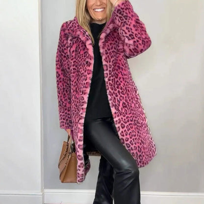 💖Women's Leopard Print Mid-Length Jacket