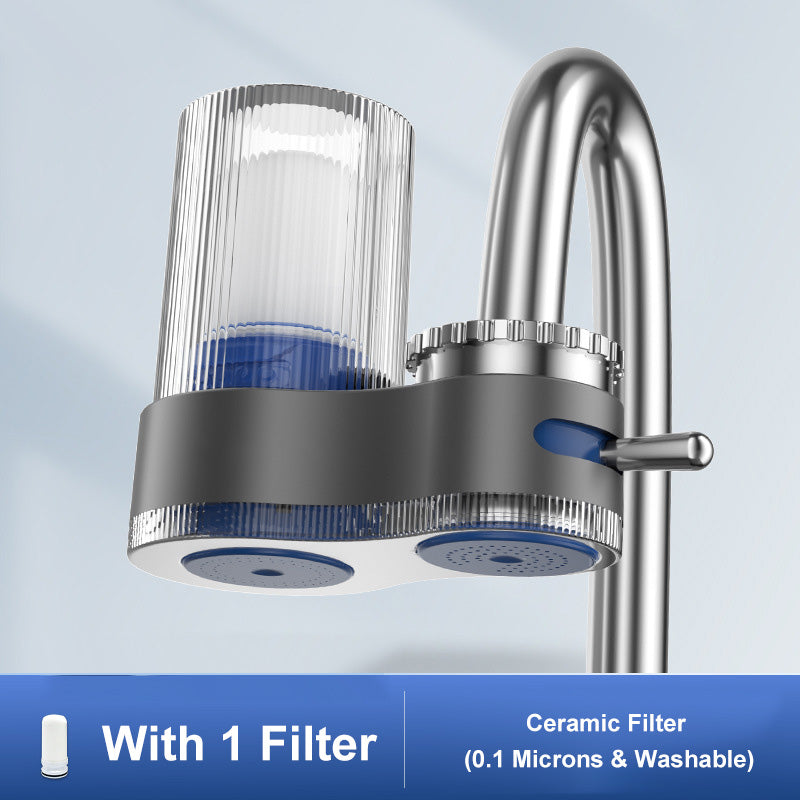 🚰49% OFF NOW! 💧 Faucet Water Purifier with Adapters - Easy Installation, Reduces Chlorine & Impurities for Cleaner Drinking Water 🏠📦