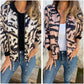🔥Today 50% off🔥Women's Fall Zebra Print Zipper Bomber Jacket