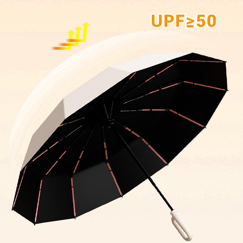 🌧️ BUY 2 GET 1 FREE – Reflective Safety Umbrella, Compact with a Ring Buckle for Easy Carry, Perfect for Commutes
