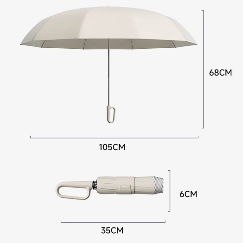 🌧️ BUY 2 GET 1 FREE – Reflective Safety Umbrella, Compact with a Ring Buckle for Easy Carry, Perfect for Commutes