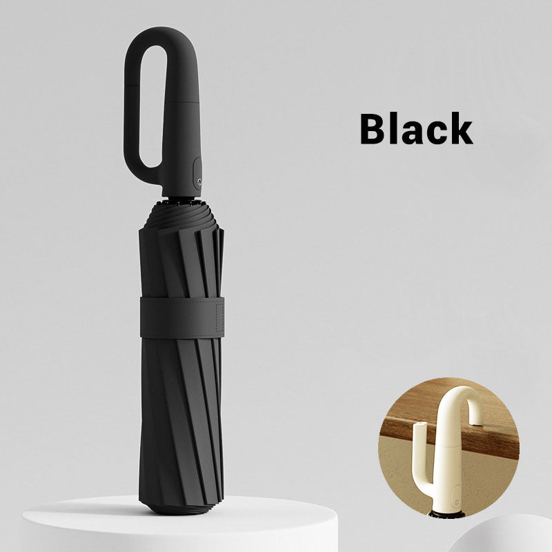 🌧️ BUY 2 GET 1 FREE – Reflective Safety Umbrella, Compact with a Ring Buckle for Easy Carry, Perfect for Commutes