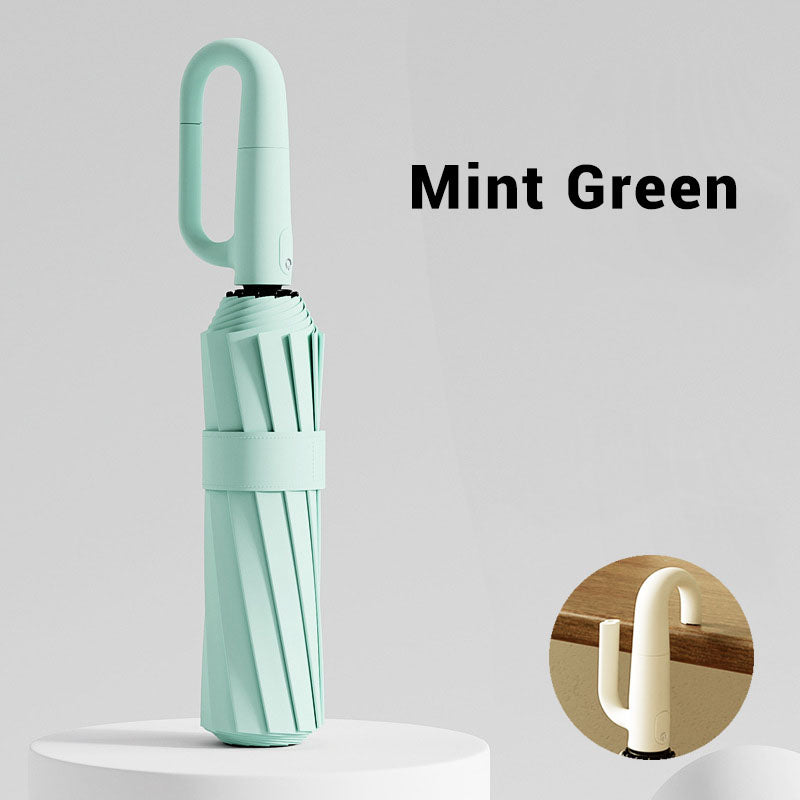 🌧️ BUY 2 GET 1 FREE – Reflective Safety Umbrella, Compact with a Ring Buckle for Easy Carry, Perfect for Commutes
