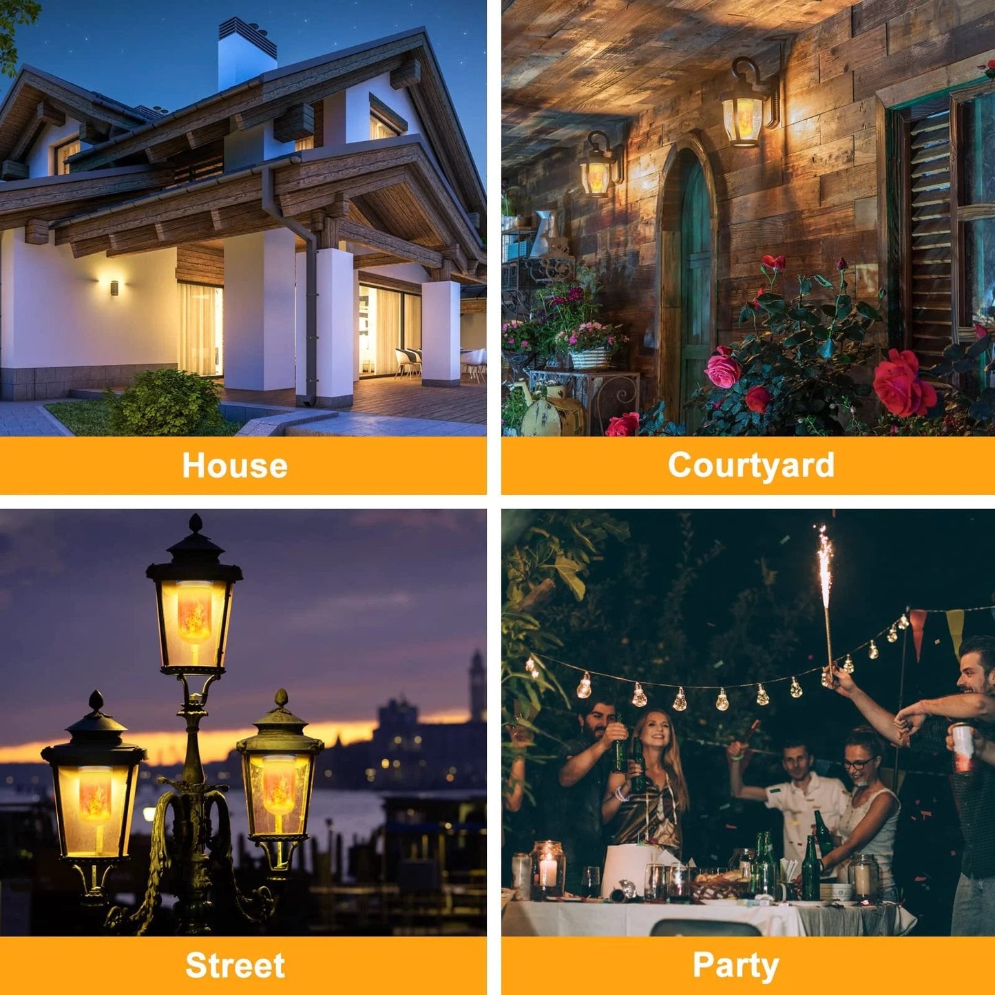 🎃💡2025 HOT Sale 50% OFF🔥LED Flame Light Bulb With Gravity Sensing Effect