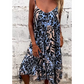 Leopard Print Spaghetti Maxi Dress