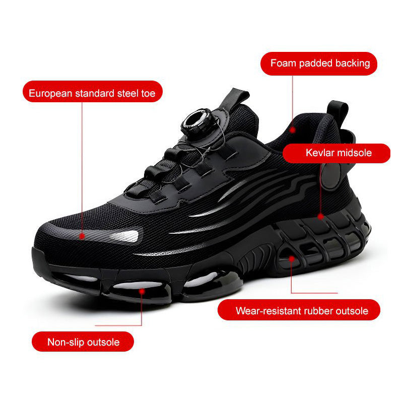 👟 69% OFF & FREE SHIPPING! ✨ Non-Slip Safety Shoes with Shock-Absorbing Studs - Anti-Puncture & Waterproof Design for Work & Outdoor Use 🛡️🔧