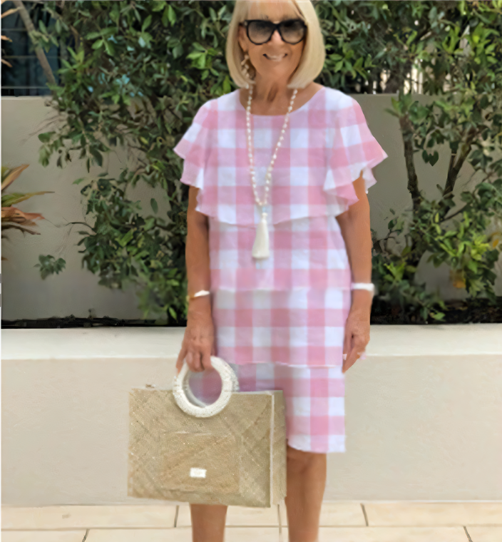 🌸Spring Specials💐 Ruffle Short Sleeve Knee-Length Chiffon Dress
