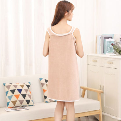 🔥A Perfect Gift For Women🔥Women's Solid Color Coral Fleece Bathrobe