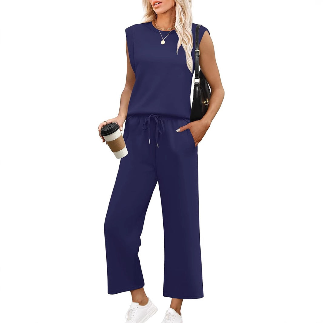 🌺 Hot Sale 49% OFF🌺 New Women's  Sleeveless Top & Wide-Leg Pants 2-Piece Set