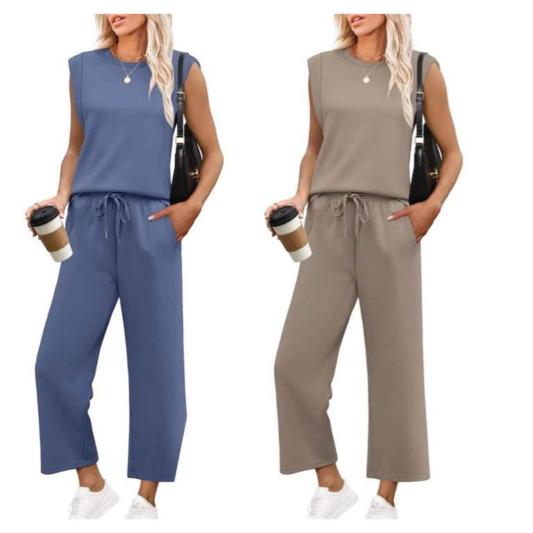 🌺 Hot Sale 49% OFF🌺 New Women's  Sleeveless Top & Wide-Leg Pants 2-Piece Set