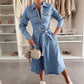 🔥LAST DAY SALE 50% OFF🔥Women's Button Down Long Sleeve Denim Dress