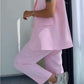 💖Women’s Stylish Sleeveless Blazer & High-Waisted Pants Set