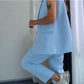 💖Women’s Stylish Sleeveless Blazer & High-Waisted Pants Set