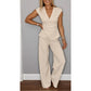 🛍️Limited Time 50% OFF💋Women's Elegant V-Neck Top & Pants Set