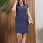 Women's Casual Solid Turn-Down Collar Slight A-Line Dress🕊️